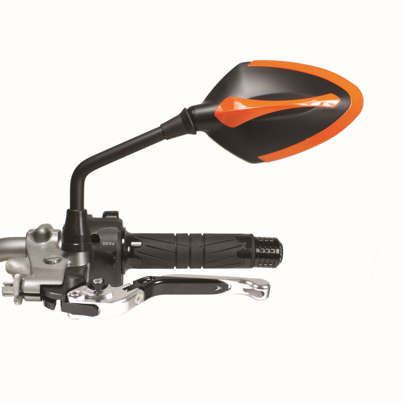 Rétroviseur Homologué Réversible Story Noir/Orange